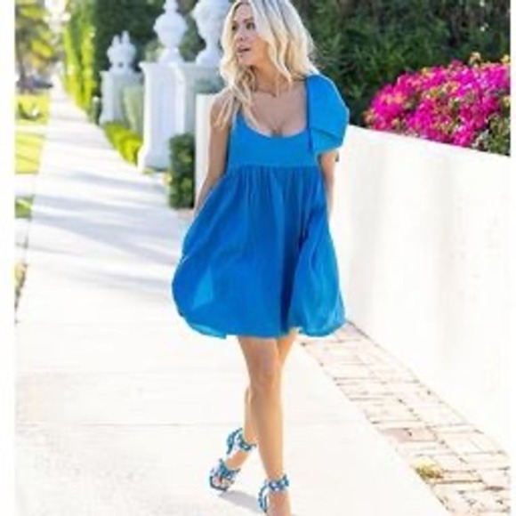 Gianni‎ Bini x Jess Southern Cobalt Blue Bubble Hem Mini Dress NWT Size 10 - Picture 1 of 8